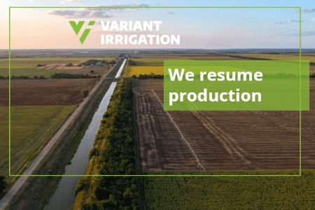 Variant Irrigation is working to resume production of irrigation equipment